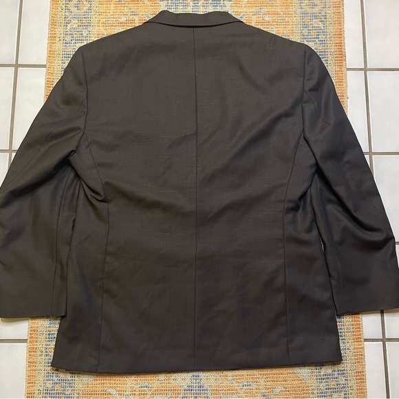 Oscar De La Renta Mens Blazer Suit Jacket Size 44S L Dark Gray Wool 44S W36 - Picture 2 of 9